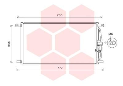 VAN WEZEL Конденсатор, кондиционер 77005052